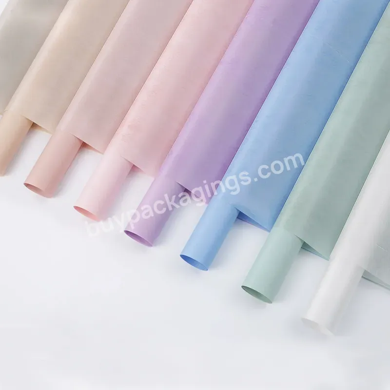 New Fashion Japanese Style Designs 60cm*60cm Waterproof Flower Wrapping Paper Plastic Fiber Film