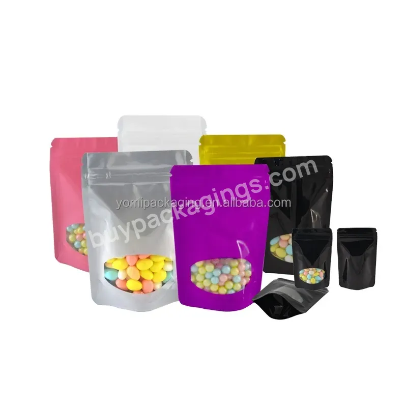 New Print Smell Proof Small Mini Ziplock Stand Up Pouch Packet Sachet Packaging Mylar Bags With Window