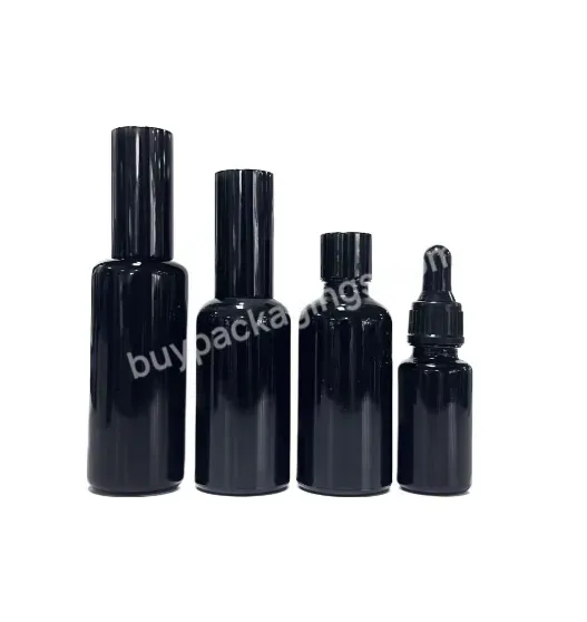 New Product 10ml 20ml 30ml 50ml 100ml Empty Violet Black Uv-proof Dark Violet Glass Bottle With Pump