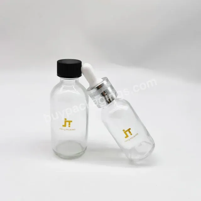 New Product 10ml 20ml 30ml 50ml 100ml Transparent Glass Dropper Bottle Cosmetics Glass Oil Bottle Dropper Bottle With Lid