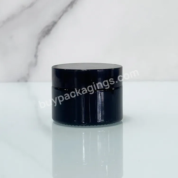 New Product 15g 30g 60g100g 120ml Black Cream Jar And Black Lid Cosmetic Packaging Black Matte Frosted Glass Bottle