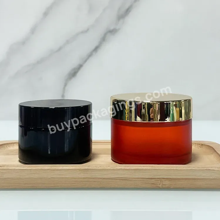 New Product 15g 30g 60g100g 120ml Black Cream Jar And Black Lid Cosmetic Packaging Black Matte Frosted Glass Bottle - Buy Glass Jar Lotion Bottle Glass Bottle Cosmetics Bottles And Jars Set Frosted Glass Bottle,Face Care Cosmetic Amber Glass Cream Ja