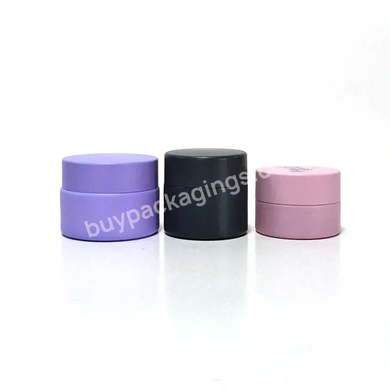 New Product 5g 10g 15g 20g 30g 50g 100g Clear Amber Blue Green Matte Frosted Black Pink Round Pots Glass Cosmetic Cream Jars