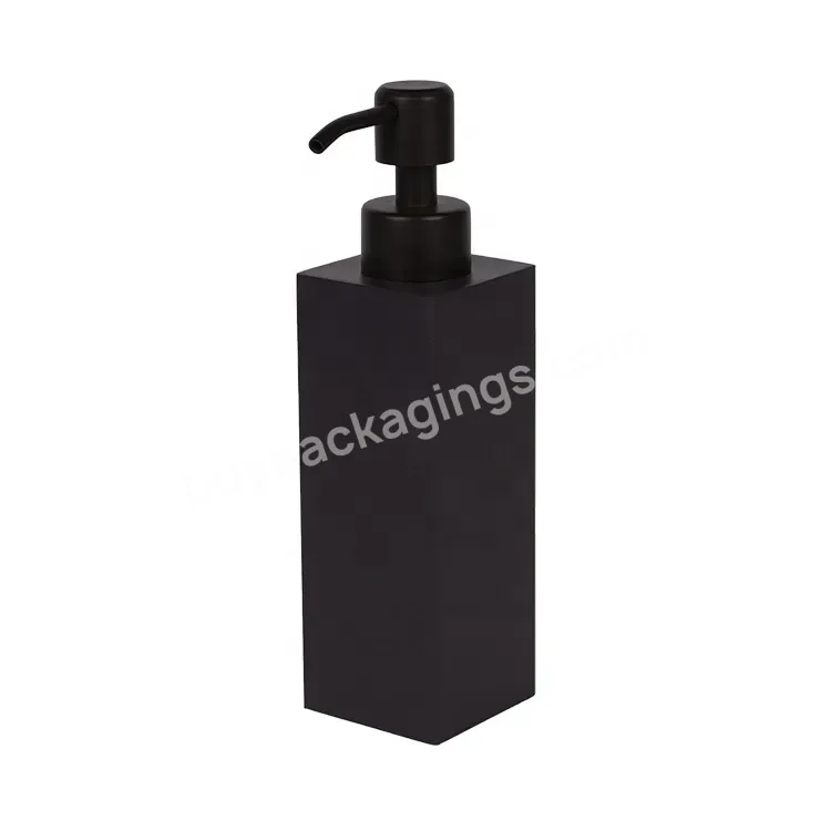 New Product Black 304 Stainless Steel 200ml Hotel Gel Shampoo Bottle Soap Dispenser Pump