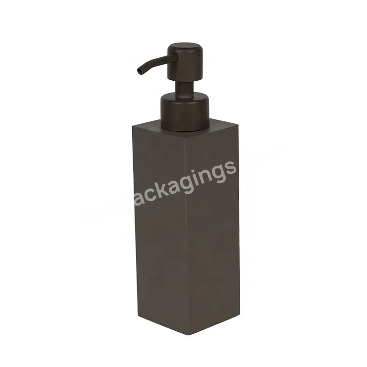 New Product Black 304 Stainless Steel 200ml Hotel Gel Shampoo Bottle Soap Dispenser Pump