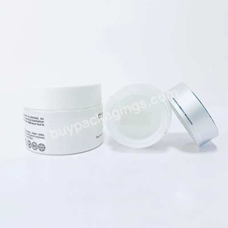 New Product Cosmetic Packaging White Round Body Butter Scrub Facial Cream 30g 50g Glass Jar With Lid - Buy Glass Jars Cosmetic White Lid,Glass Jars Cosmetic White Lid,Glass Cosmetic Jar With Refill.