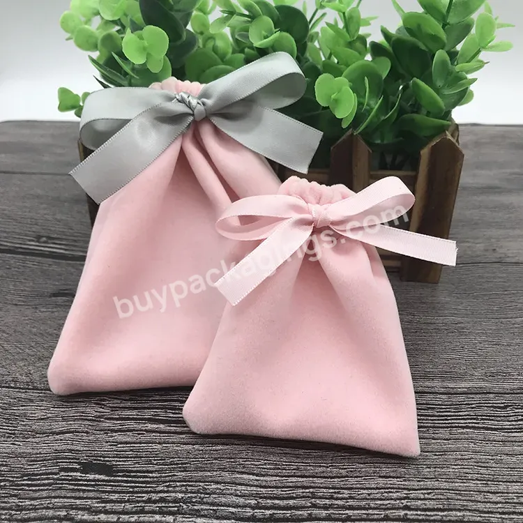 New Product Drawstring Bag Drawstring Pouch Bag Velvet Cute Drawstring Fabric Bag For Packaging Wholesale Custom