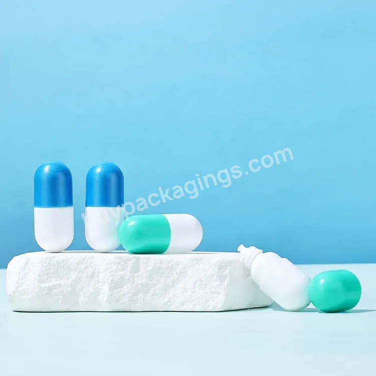 New Product Eco Friendly Pet Plastic Lotion Bottle Pill Capsule Shaped Cosmetics Packaging Skincare Serum Lotion Bottle