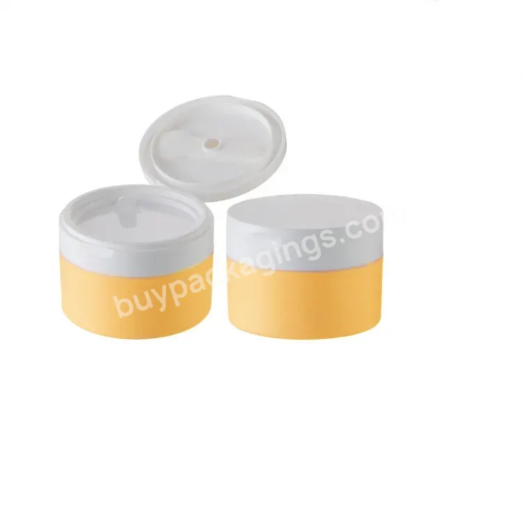 New Product Pp Container With Flip Top Cap And Spoon Luxury Cream Jar Empty 100g Factory - Buy 100g Jar,Cream Jar,Container With Spoon.