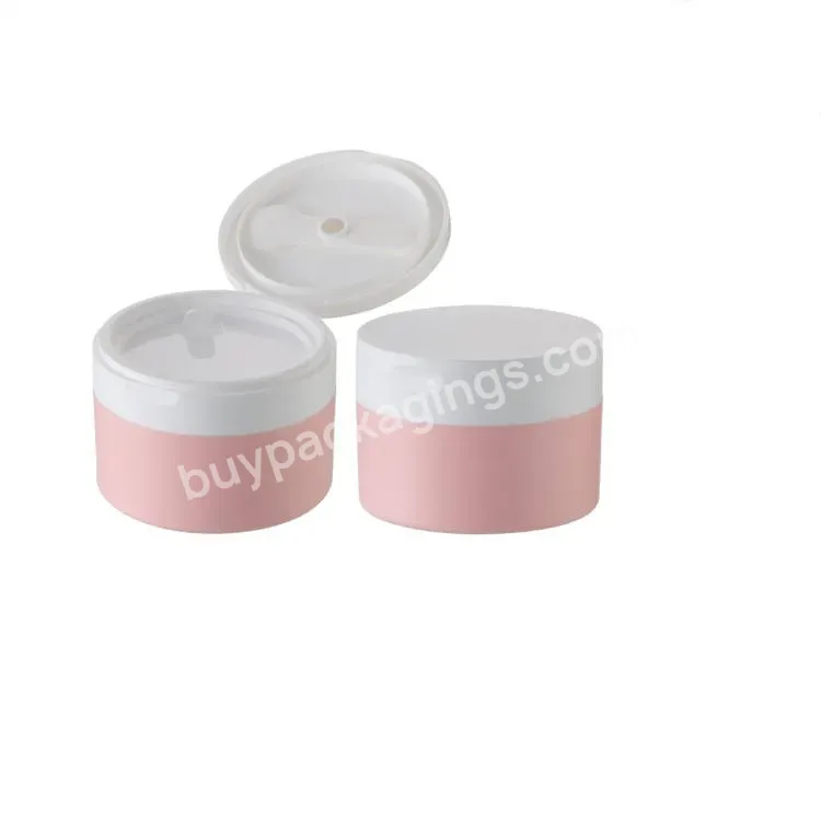 New Product Pp Container With Flip Top Cap And Spoon Luxury Cream Jar Empty 100g Factory