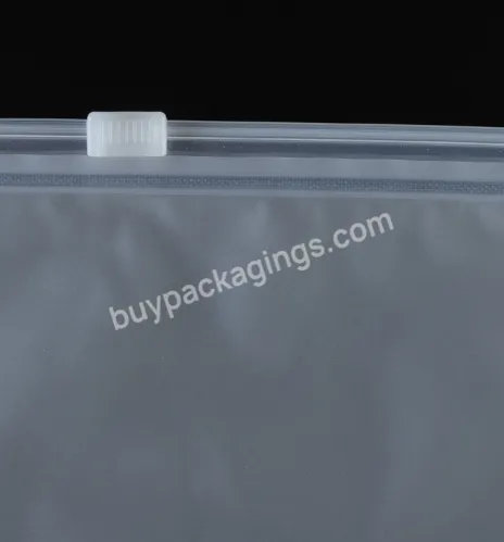 New Product Pvc Zip Bags Clear Poly Bags With Logo And Matte White Packaging Clothes Zip Lock Plastic Bags