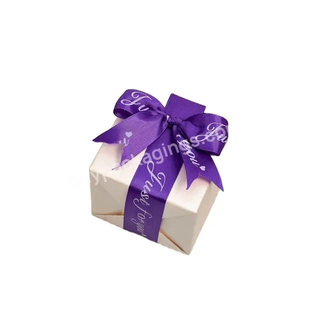 New Product White Print Gift Packing Grosgrain Ribbon With Logo 3d Grosgrain Gift Ribbons