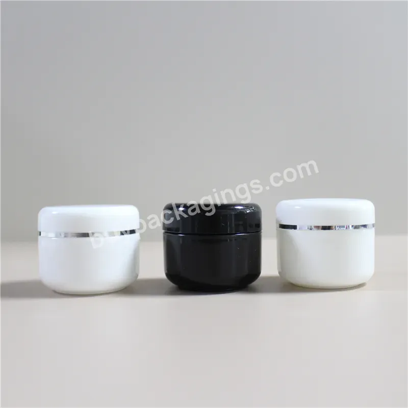 New Products Luxury Cosmetic White 50g 100g 250g 300g 10oz Pp Plastic Cream Jar For Skin Care Cream Silver Line Cap - Buy 30ml 50ml 100ml Sugar Scrub Jar Makeup Cosmetic White 50g 100g 250g 300g 10oz Pp Plastic Cream Jar,20ml 1oz Frosted White 150ml