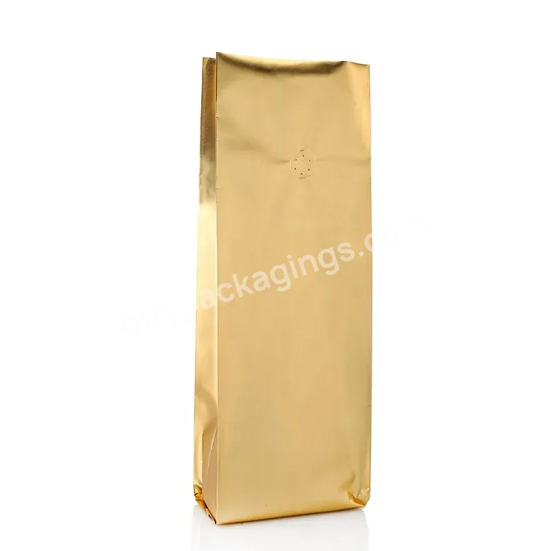 New Pure Aluminum Foil Kraft Paper Bag Heat Seal Open Top Packaging Snacks Flat Bottom Side Gusset Bag Pouch For Coffee Beans