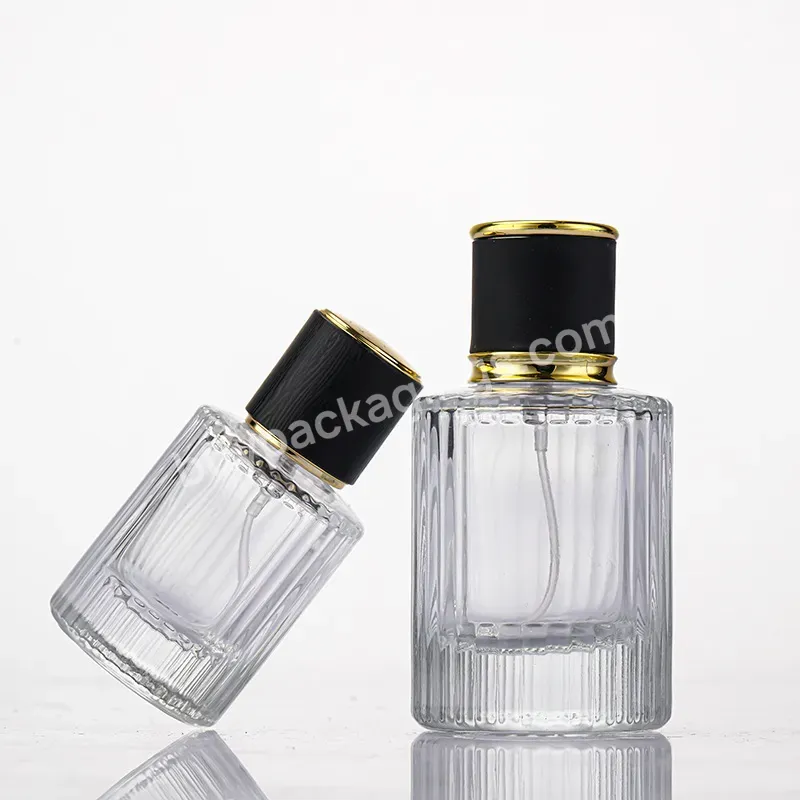 New Style 30ml 50ml 100ml Luxury Glass Perfume Bottle Cylinder Shape 50ml Clear Spray Glass Bottle