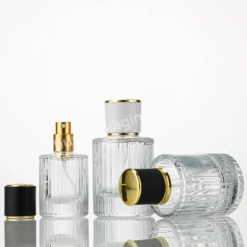 New Style 30ml 50ml 100ml Luxury Glass Perfume Bottle Cylinder Shape 50ml Clear Spray Glass Bottle