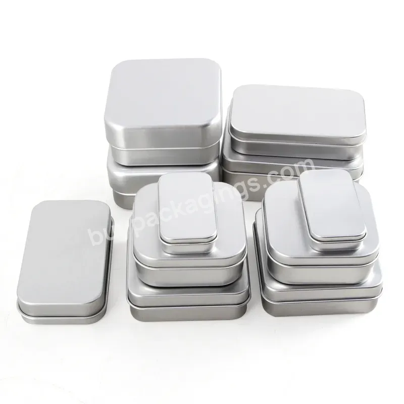 New Style Custom Printed Thin Can Packaging Rectangle Metal Tin Box Gift Packing Tea Candy Jar Square Aluminium Tin Cans