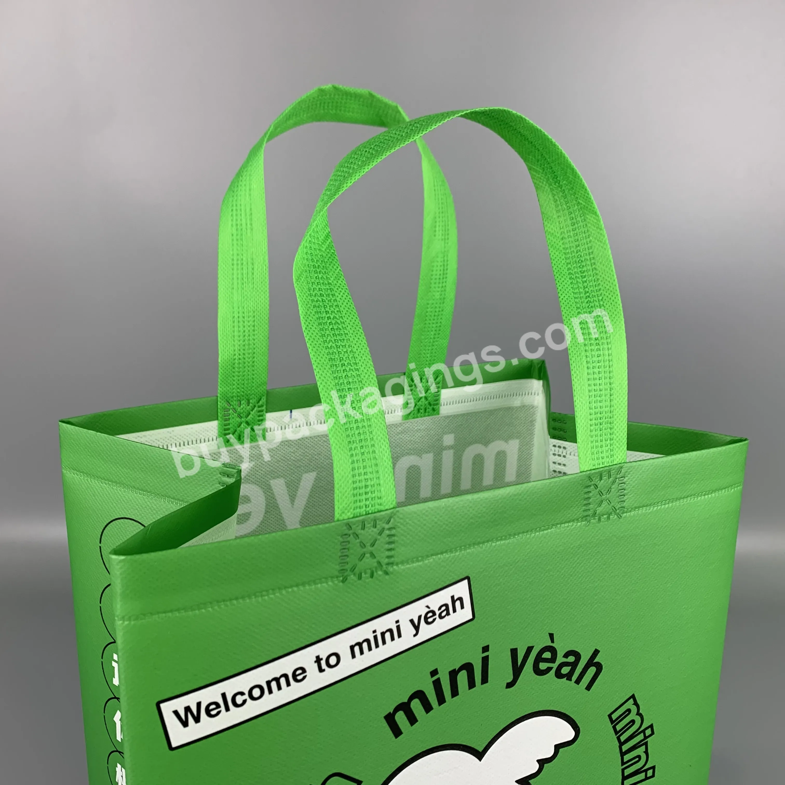New Style Customize Coated Non Woven Shopping Bags Fashion Custom Tote Bags No Minimum