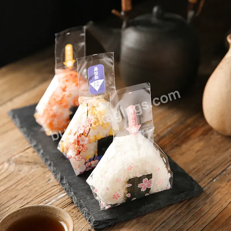 New Style Disposable Food Grade Bag Microwaveable Triangle Onigiri Wrapping Package