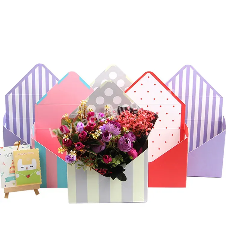 New Style Enveloped Flower Box Flower Gift & Craft Box Hot Sales Fold Packing Flower Box