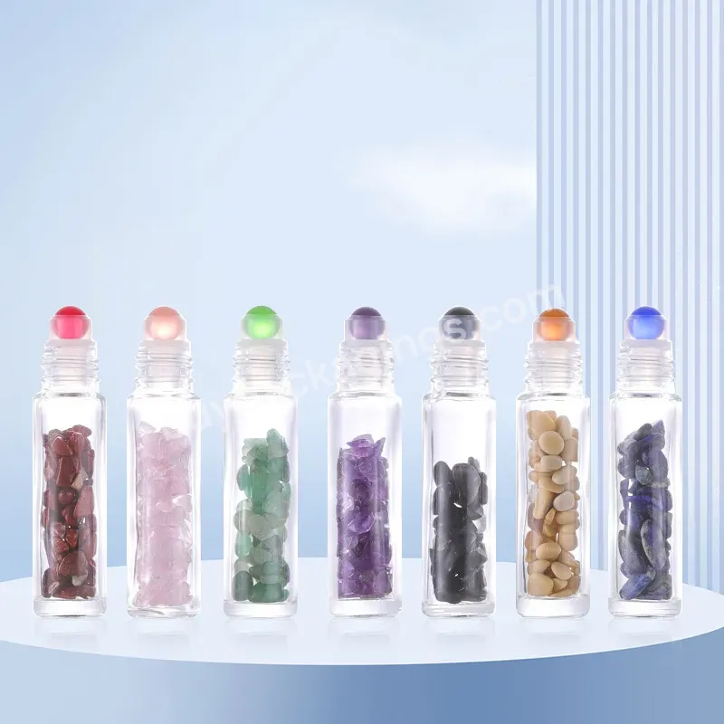 New Style Essential Oil Glass Roller Bottle 10ml With Stone Roll On 10ml Perfume Bottle