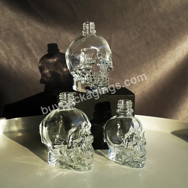 New Style Fancy Perfume Skull Head Shape Glass Dropper Liquid Bottle