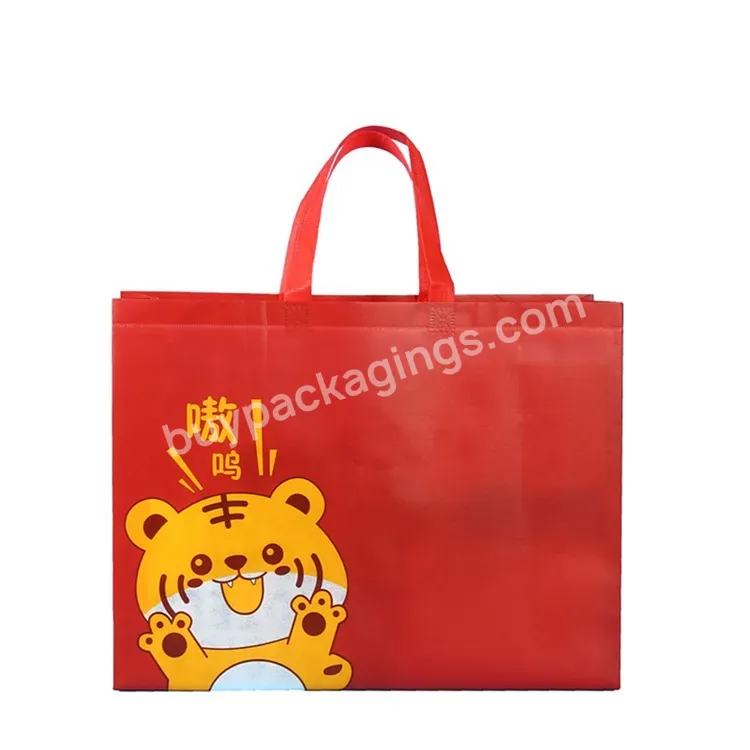 New Style Fashionable Recyclable Ecological Oilproof Portable Laminated Non Woven Bag For Shopping