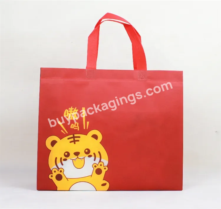 New Style Fashionable Recyclable Ecological Oilproof Portable Laminated Non Woven Bag For Shopping