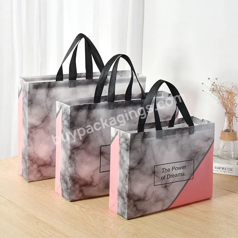 New Style Fashionable Reusable Recyclable Waterproof Portable Women Clothing Shopping Non Woven Bag For Gift Packing