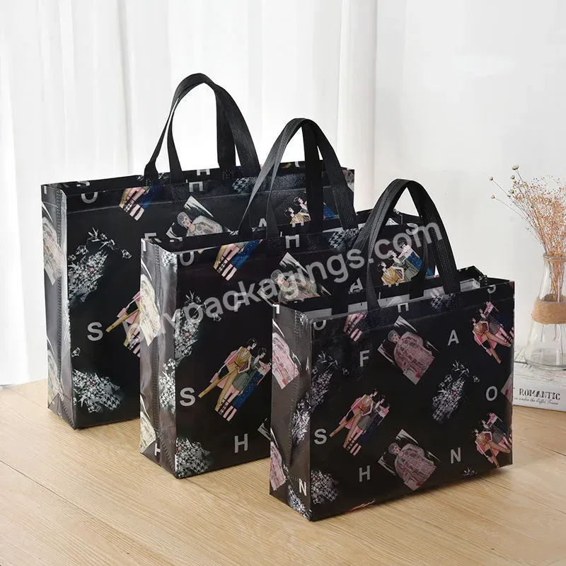 New Style Fashionable Reusable Recyclable Waterproof Portable Women Clothing Shopping Non Woven Bag For Gift Packing