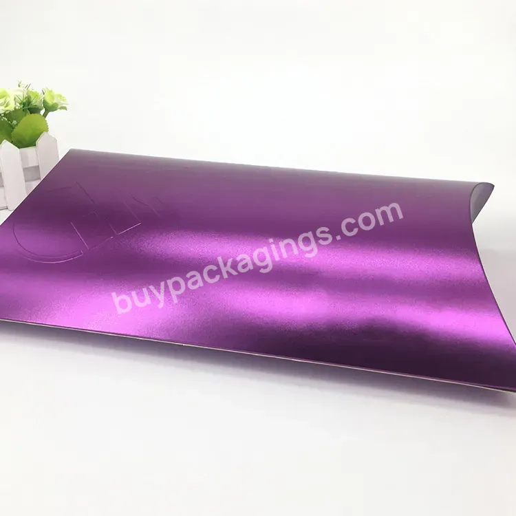 New Style High End Recycled Paper Pillow Box Packaging For Hair Extension