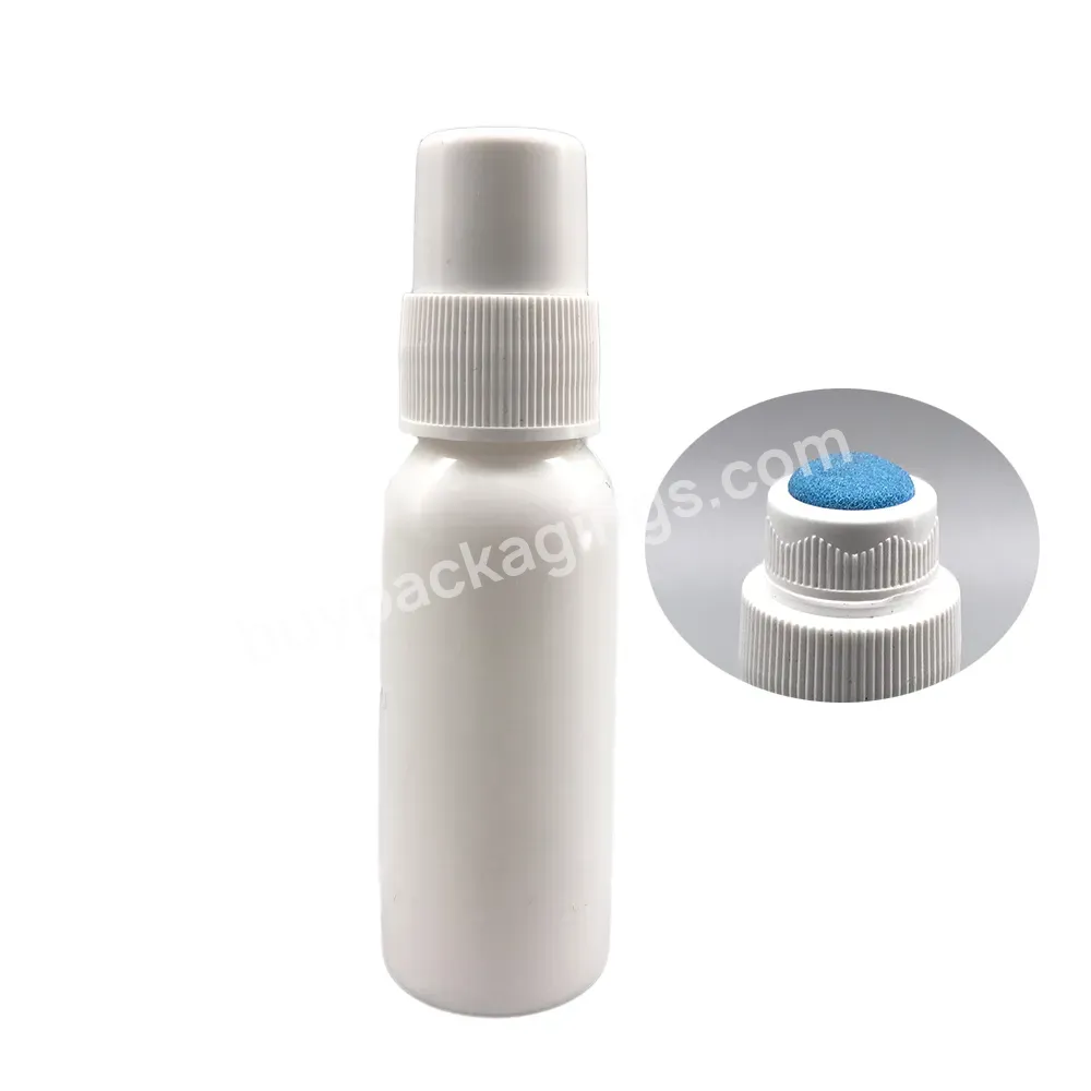 New Style Manufacture 1oz 30ml Pet White Plastic Dauber Painting Sponge Applicator Bottle With White Lid