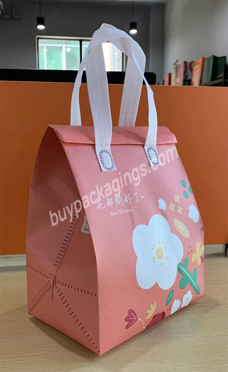 New Style Pink Fashionable Reusable Ecological And Keep Warm Foldable Non Woven Cooler Bag Customized Thermal Insulated Bag - Buy New Style Pink Fashionable Non Woven Cooler Bag,Reusable Ecological And Keep Warm Foldabler Thermal Insulated Non Woven