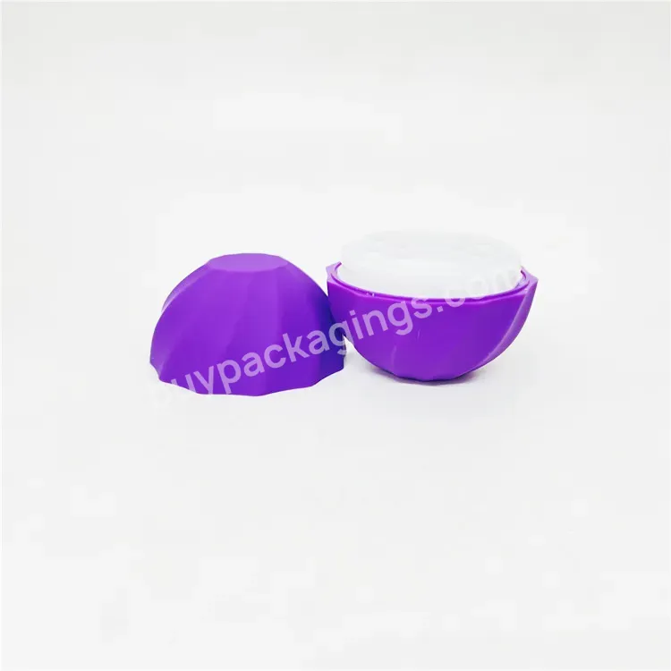 New Style Round Ball Egg Shaped 7g 7ml Purple Colored Moisturizing Lip Balm Container Jars