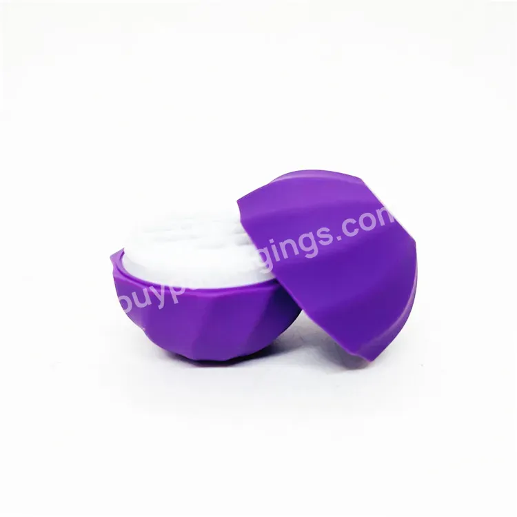 New Style Round Ball Egg Shaped 7g 7ml Purple Colored Moisturizing Lip Balm Container Jars