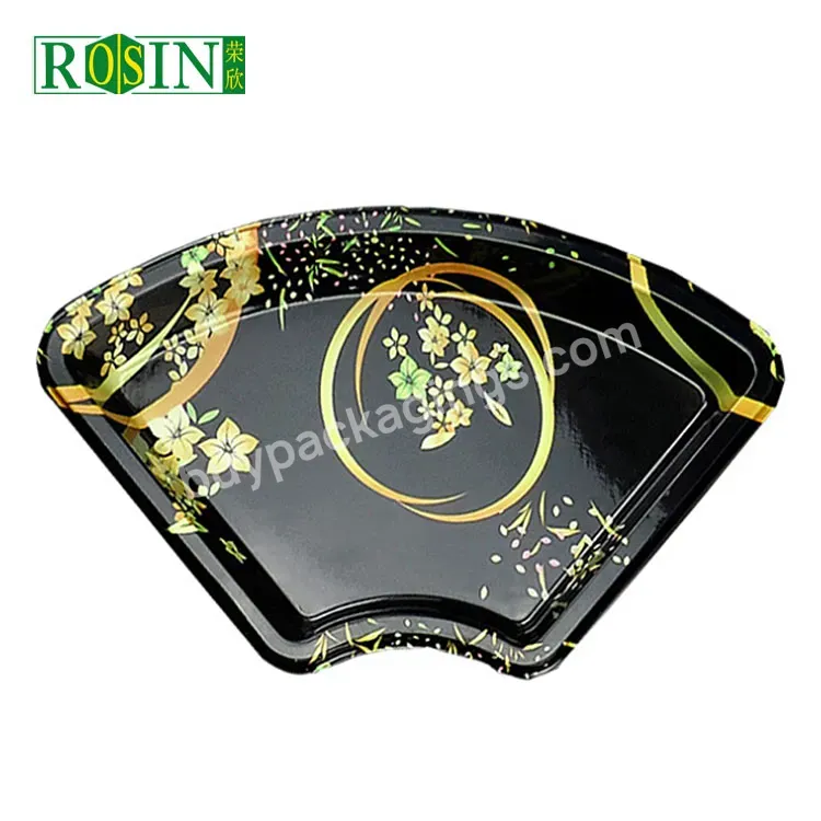 New Style Sector Environment-friendly Plastic Sushi Food Container With Lid