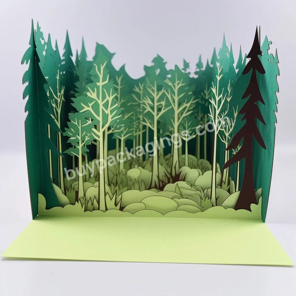 New Styles Exclusive Forest 3d Pop Up Card Handmade For Kids Greeting Cards