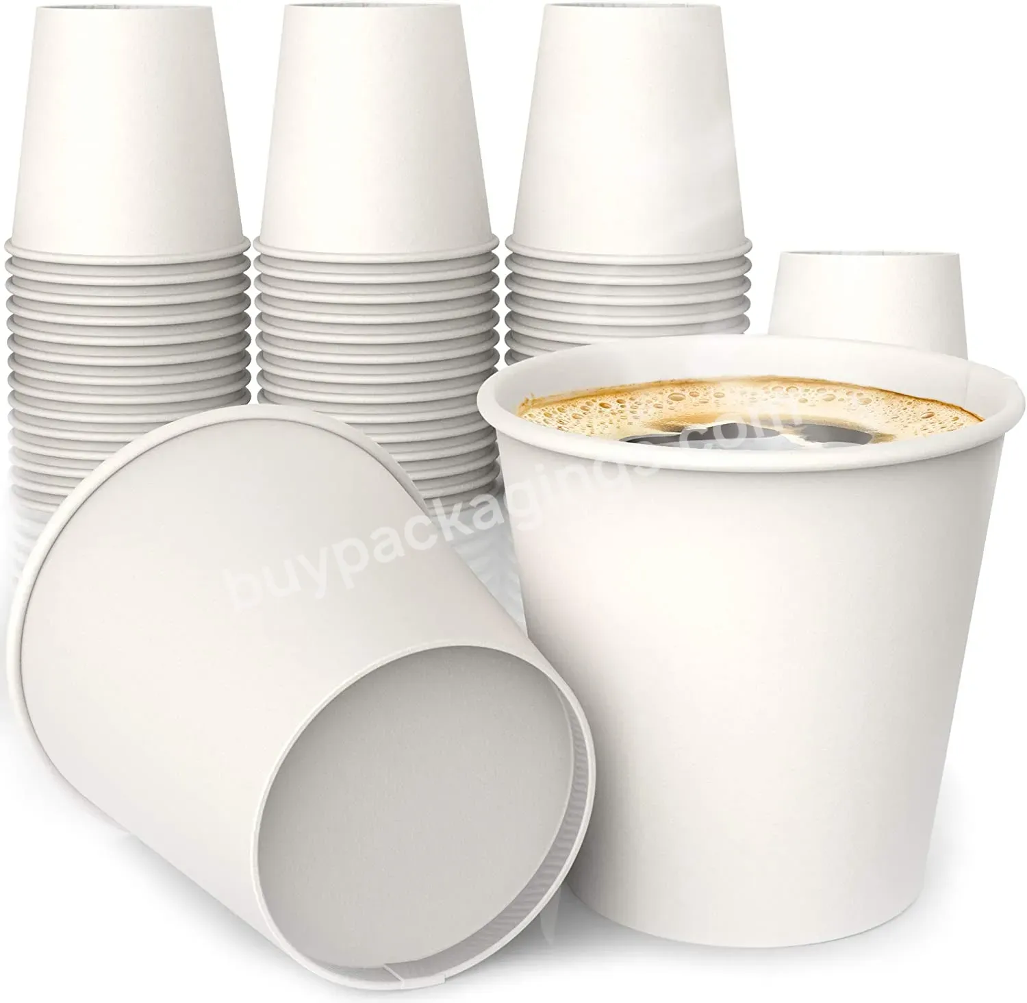 New-tech Of 100% Biodegradable Paper Cup Water-based Dispersion Coating Paper Cups Custom Branded Printing Disposable With Lids