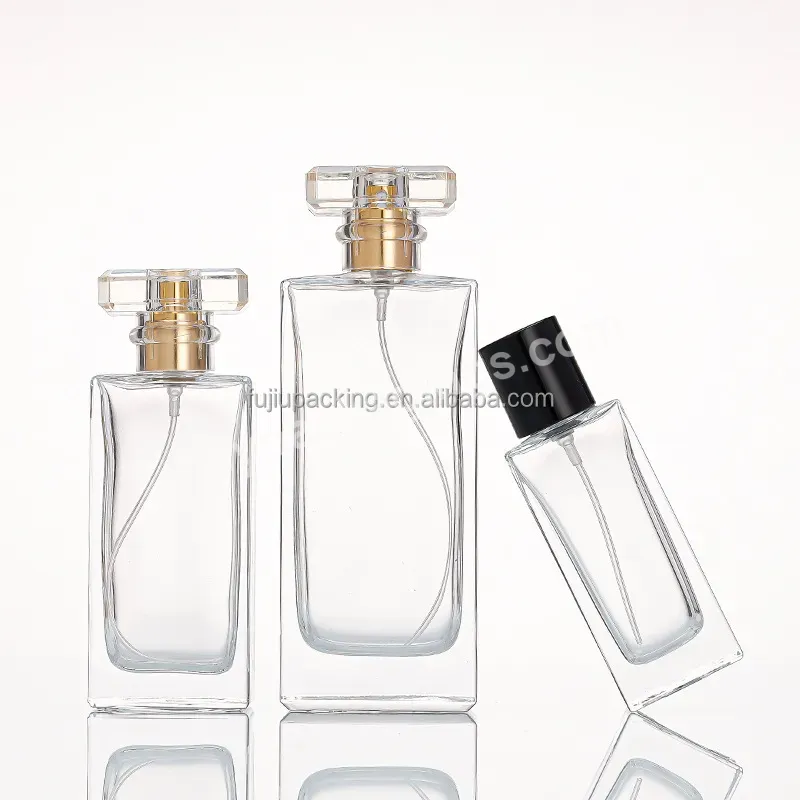 New Thick Bottom Flat Square Glass Perfume Bottle Glass Cosmetics Bottle