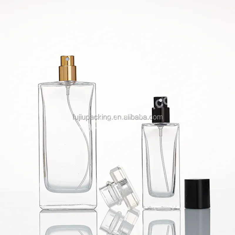 New Thick Bottom Flat Square Glass Perfume Bottle Glass Cosmetics Bottle