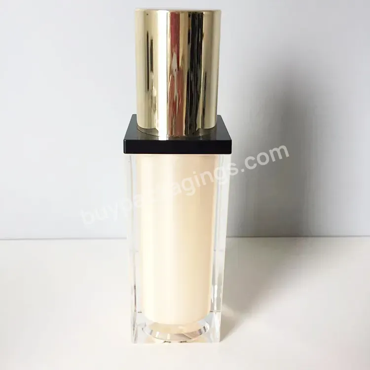 New Type 30ml Square Plastic Empty Airless Bottle For Cream Package