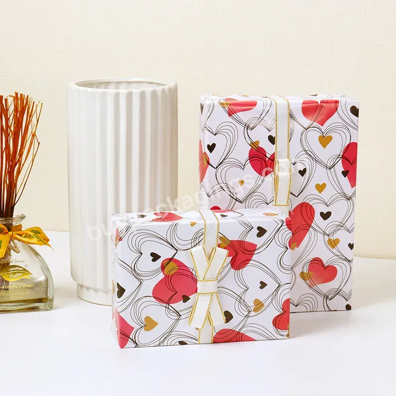 New Valentine's Day Gift Wrapping Paper Fresh Small Love Gift Wrapping Paper Wrapping Book Paper Manufacturer - Buy Fresh Little Heart Gift Wrapping Paper,Cheap Price Gift Wrapping Paper,Valentine's Day Gift Wrapping Paper.