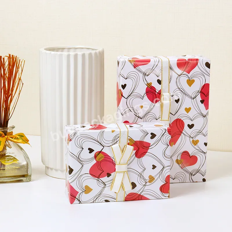 New Valentine's Day Gift Wrapping Paper Fresh Small Love Gift Wrapping Paper Wrapping Book Paper Manufacturer