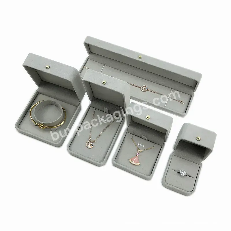 New Wholesale Gold Button Jewelry Box Fashion Packaging Box Necklace Bracelet Bracelet Storage Packing Box