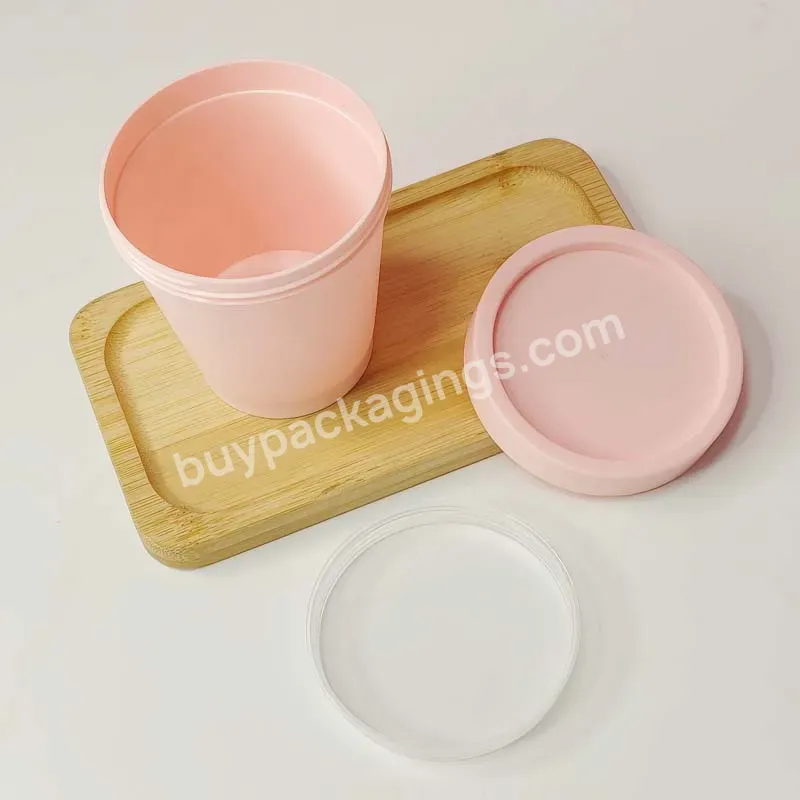 New Wholesale In Stock Food Grade Ice Cream Cup Custom Pp Jar Plastic Pudding Food Round Pp Jar