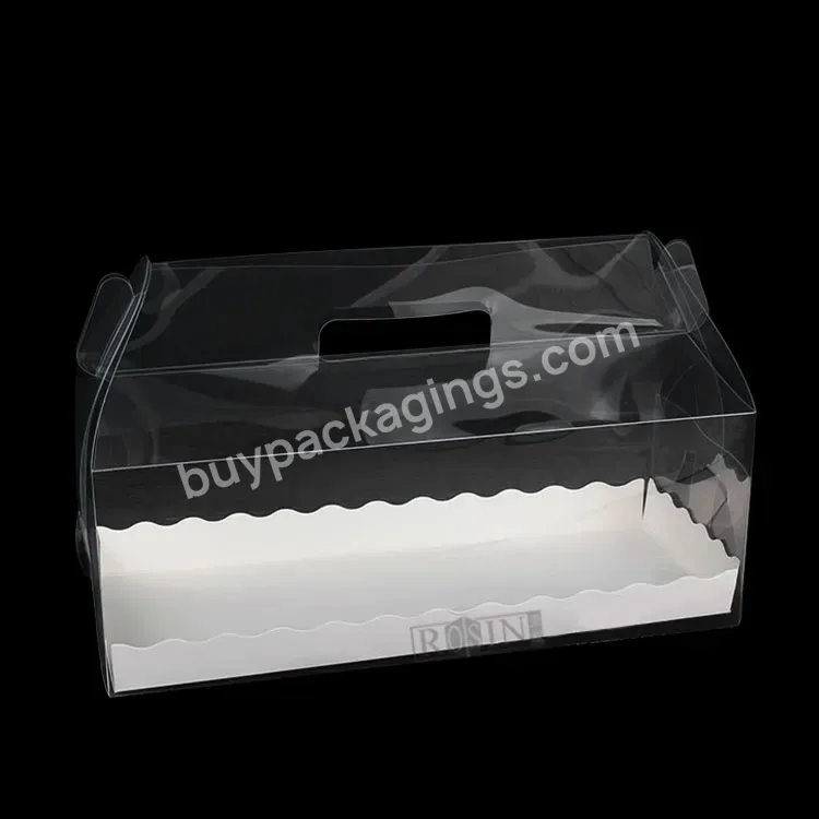 Newly Luxury Clear Transparent Cake Box Pvc Wedding Birthday Party Folding Gift Box With Handle