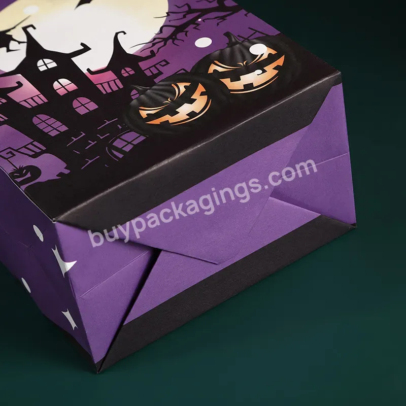 No Minimum Cheap Custom Printing Halloween Style Candy Paper Gift Bags