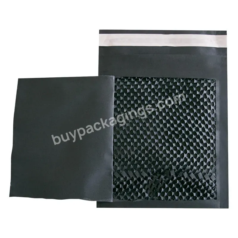 No Pollution Customized Logo Black Red Yellow Paper Honeycomb Padded Envelope Kraft Bubble Mailer Mailer Padded Envelopes