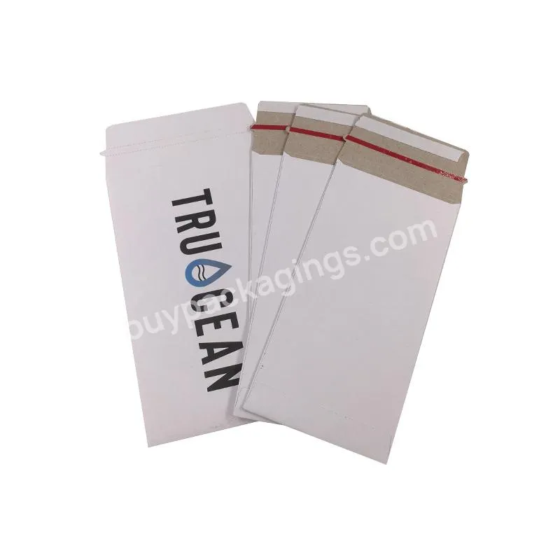 Non bendable custom design printing stay flat white carton cardboard paper mailers