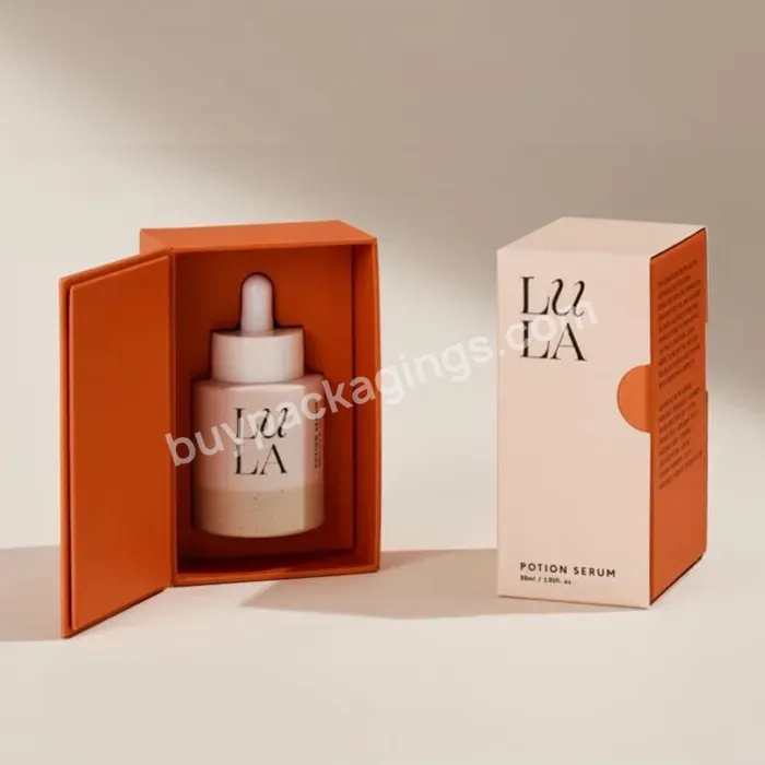 Non-magnetic Folding Perfume Bottle Packaging Gift Box Luxury Custom Printed Bottle Packaging Cardboard Boxes With Closure